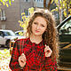 Блузка с кокилье - красно-черная клетка, Блузки, Москва,  Фото №1