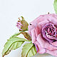Pink brooch flower rose Gentle delicate leather Flowers. Brooches. flowersstyle (flowersstyle). My Livemaster. Фото №4