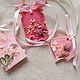 Scented sachet: Florentine sachet with roses, Gift set of 4 pcs. Aromatic sachets. Malenkie radosti (bronven). My Livemaster. Фото №7