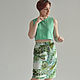 Summer skirt with a green pattern staple. Skirts. Skirt Priority (yubkizakaz). Online shopping on My Livemaster.  Фото №2