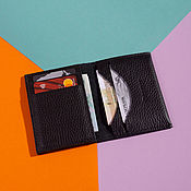 Сумки и аксессуары handmade. Livemaster - original item Cardholder Mini-wallet Hermes Black. Handmade.