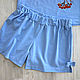 Order Women's pyjamas with bullfinch shorts. Home blue knitted suit. Lara (EnigmaStyle). Livemaster. . Pyjamas Фото №3