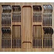 Для дома и интерьера handmade. Livemaster - original item Tray with a set of 48 forged Cutlery from GRAWE in a 60cm box. Handmade.