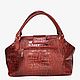 The bag is MADE of dark red crocodile skin art. Four hundred eighty four. Valise. Anastasia Kaufman. Online shopping on My Livemaster.  Фото №2