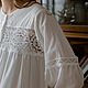 Veronika home kaftan made of cambric and lace. Nightdress. Delicate Clothing Store (Daria). My Livemaster. Фото №6