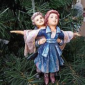 Сувениры и подарки handmade. Livemaster - original item Christmas tree toys: I`m flying from cotton wool.... Handmade.