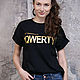 Women's black Oversize T-shirt, Loose basic, T-shirts, Novosibirsk,  Фото №1