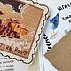 Книжная закладка «Поезд» | Серия Western Post. Закладки. Книжные закладки | Вышивка на одежде (zveri-v-karmane-). Ярмарка Мастеров.  Фото №5