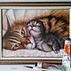 Picture of a cat and a kitten My baby 25*35 cm. Pictures. Ermolaeva Olesya. My Livemaster. Фото №5