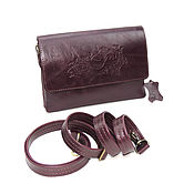 Сумки и аксессуары handmade. Livemaster - original item Bags: Clutch bag women`s leather Burgundy Daria Mod S74p-682. Handmade.