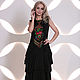 black dress with flounces Boho-chic. Dresses. Дизайнерские платья Valensia Atelier. Online shopping on My Livemaster.  Фото №2
