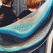 Аксессуары handmade. Livemaster - original item Shawl knitted ocean Waves. Handmade.