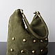 Order Olive hobo Bag made of natural suede with decor. Olga'SLuxuryCreation. Livemaster. . Sacks Фото №3