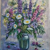 Картины и панно handmade. Livemaster - original item Oil painting Russian soul Wildflowers Painting in the interior on canvas. Handmade.