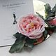Order Rose brooch made of silk. fantasy flowers. Livemaster. . Brooches Фото №3