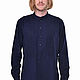 Мужская рубашка «Сила» темно-синяя, Народные рубахи, Чернигов,  Фото №1