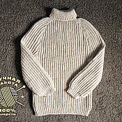 Мужская одежда handmade. Livemaster - original item Sweater knitted of 100% sheep wool (No. №230). Handmade.