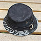 Order Leather and denim bucket hat BBH-08. Bluggae Custom Headwear. Livemaster. . Panama Фото №3