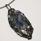 Украшения handmade. Livemaster - original item Set of pendant and ring with agate Volzhsky. Handmade.