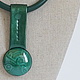 Necklace made of leather with malachite. Collection VERDE, Necklace, Moscow,  Фото №1