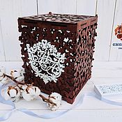Свадебный салон ручной работы. Ярмарка Мастеров - ручная работа Wedding envelope box. A chest for the wedding, the Treasury. Handmade.