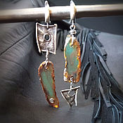 Украшения handmade. Livemaster - original item Blue Dominican amber. Dominicana Silver Earrings. Handmade.