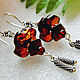 Order Amber. Earrings 'UFO' amber silver cupronickel. Frollena II. Natural Baltic amber. Livemaster. . Earrings Фото №3