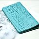 Wallet longer 'Cayman turquoise' with decorative embossing, Purse, Kirov,  Фото №1