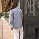 Men's style grey shirt with an ornament. Shirts. NATALINI. My Livemaster. Фото №14