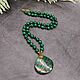 Sautoire with pendant natural stone malachite. Necklace. naturalkavni. Online shopping on My Livemaster.  Фото №2
