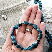 Украшения handmade. Livemaster - original item Blue Apatite. Amulet bracelet made of natural stone. Handmade.