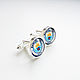 Cufflinks silver plated Manchester city (large), Cuff Links, Moscow,  Фото №1
