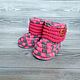 Children's shoes: plush knitted boots for girls, 11.5 cm on the foot, Footwear for childrens, Irkutsk,  Фото №1