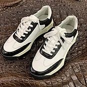 Обувь ручной работы handmade. Livemaster - original item Sneakers made of genuine crocodile leather, in two shades!. Handmade.