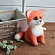 A Fox cub is a toy made of wool. Felted Toy. handmade toys by Mari (handmademari). Online shopping on My Livemaster.  Фото №2