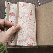 Канцелярские товары handmade. Livemaster - original item Notebook with beautiful Meadow inserts (A6, 70 kraft sheets). Handmade.