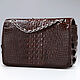 Сумка женская на плечо из кожи крокодила IMA0555VK1. Классическая сумка. CrocShop товары из экзотической кожи. Ярмарка Мастеров.  Фото №5