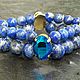 Bracelet made of lapis lazuli with crystals. Bead bracelet. Jewelry Elena. Online shopping on My Livemaster.  Фото №2