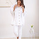 Oversize tunic made of fine linen with embroidery and hood. Tunics. natali. My Livemaster. Фото №4