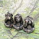 Кулон, миниатюра "Три мудрые обезьяны" серебро 925. Кулон. Мастер Ювелирного Счастья. Ярмарка Мастеров.  Фото №5