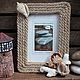 Деревянная рамка для фото 10х15 "Капитан". Фоторамки. Анна Жигалкович. Anna_Linen_World. Ярмарка Мастеров.  Фото №4