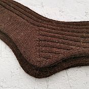 Вязаные ажурные шерстяные носки - арт.Тюльпаны серый женские носки