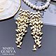 Серьги позолоченные каскад сердец 925 проба exclusive collection, Серьги классические, Москва,  Фото №1