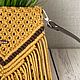Мини-сумочка горчичного цвета. Классическая сумка. Macrame_ecodecor (Оксана Куликова). Интернет-магазин Ярмарка Мастеров.  Фото №2