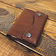 Cover, housekeeper and cardholder made of brown leather included. Wallets. G.L.A.D.. My Livemaster. Фото №4