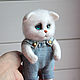 felt toy: Cat in overalls. Felted Toy. handmade toys by Mari (handmademari). My Livemaster. Фото №4