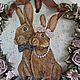 Panel on the sawn tree 'The Year of the Rabbit'. Panels. beautifulcrafts. My Livemaster. Фото №4