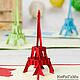 Eiffel tower, France3D postcard / handmade souvenir. Cards. RUTWORKS - POP-UP CARDS. Online shopping on My Livemaster.  Фото №2