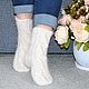 Order  Openwork downy socks for women. Down shop (TeploPuha34). Livemaster. . Socks Фото №3