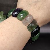 Украшения handmade. Livemaster - original item Natural Fluorite is a beautiful bracelet with a cut. Handmade.